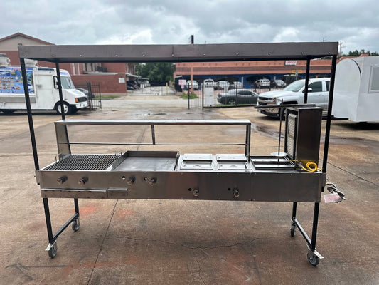 Carrito Taquero Trompo Plancha Grill Vaporera y Techo