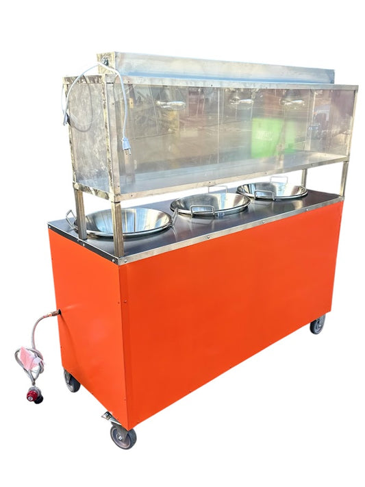 Carrito Para Pollo Con Papas 3 Charolas.