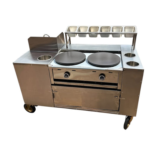 Double Crepe Cart with Hand Wash.
