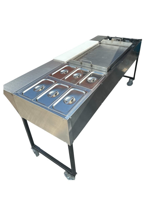 Estufa doble, Plancha de 36", Vaporera doble.