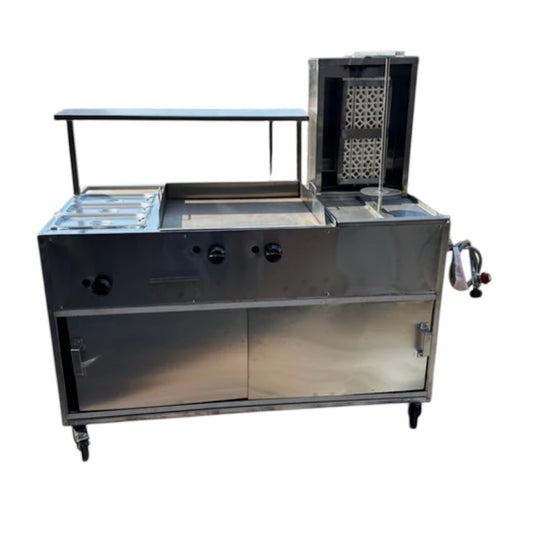 Vaporera, Plancha 24", Trompo 8 Ladrillos. Full Body