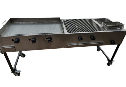 Charcoal Grill, Flat top, Steamer