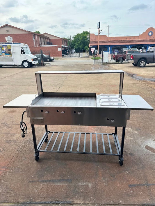 Plancha de 36 con vaporera.  Griddle 36'' Steamer