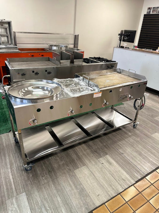 Disco Comal 22", Vaporera, Plancha 36"  Made in China