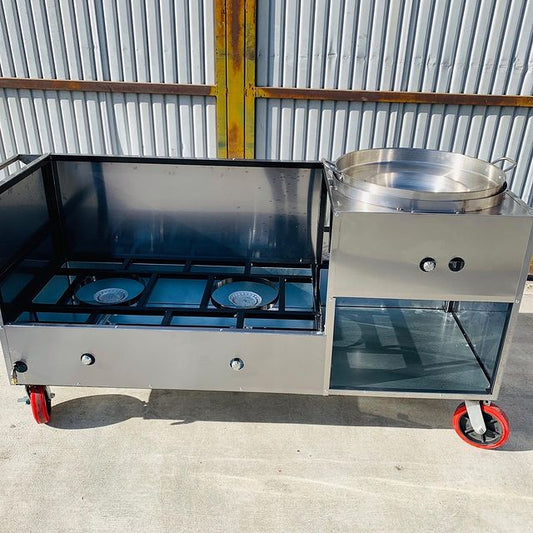 Catering Cart Double Pot Burner, Wok Burner